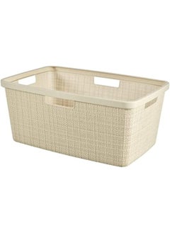 Curver Curver Jute Wide Laundry Basket, 46L, Off White Color  - Image 1