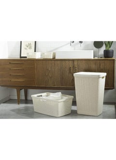 Curver Curver Jute Wide Laundry Basket, 46L, Off White Color  - Image 3