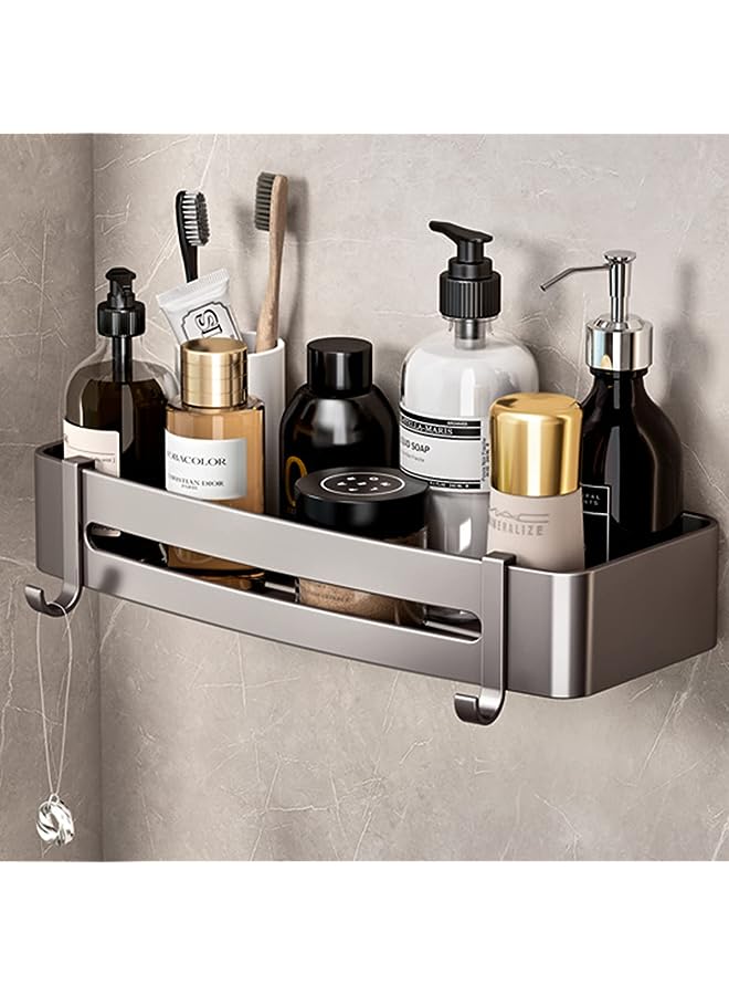 vesus Bathroom Shelves Wall Mounted Shower Caddy Rustproof Shower Rustproof Titanium Alloy Shower Organizer Racks for Bathroom Kitchen (Small)  - Image 1