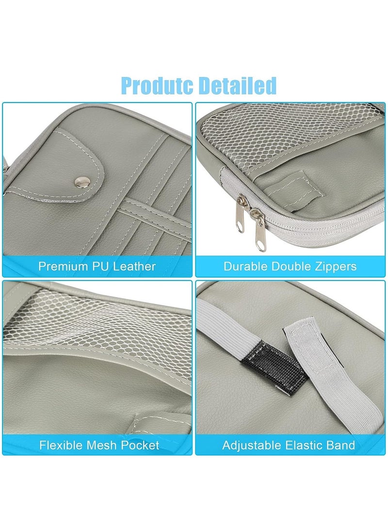 Generic Car Sun Visor Organizer, Auto Leather Storage Pouch with Multi-Pocket, Zippered Net, and Card Holder for License, Registration, Sunglasses, Keys, and Documents – Universal Fit for Car, Truck, and SUV  - Image 3