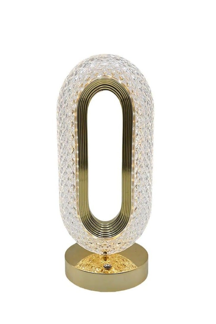 Crystal LED Oval Touch Lamp with 3 Brightness Levels, Multicolor Changing Light, Elegant Decorative Piece for Bedroom or Living Room, Modern Design, Durable Base, Romantic and Stylish Ambience - Image 2