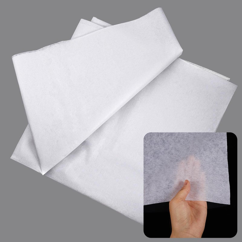 Tatuo Fusible Interfacing Fabric NonWoven Lightweight Fusible Iron On Interfacing Fabric for Sewing Crafts White 75 cm Wide x 3 Meters