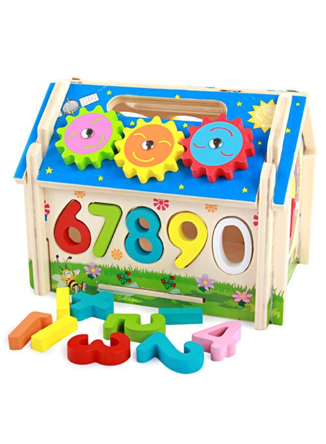 الأطفال التعلم المبكر ألعاب تعليمية عدد شكل بناء مكعب لعبة منزل نموذج لعبة هدية - Image 2