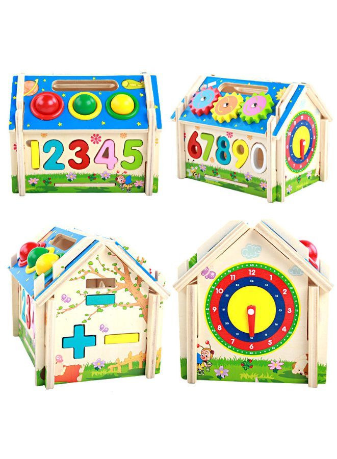 الأطفال التعلم المبكر ألعاب تعليمية عدد شكل بناء مكعب لعبة منزل نموذج لعبة هدية - Image 3