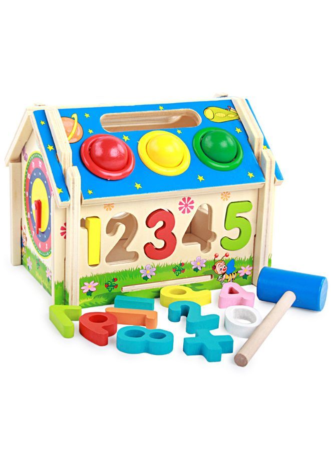 الأطفال التعلم المبكر ألعاب تعليمية عدد شكل بناء مكعب لعبة منزل نموذج لعبة هدية - Image 1