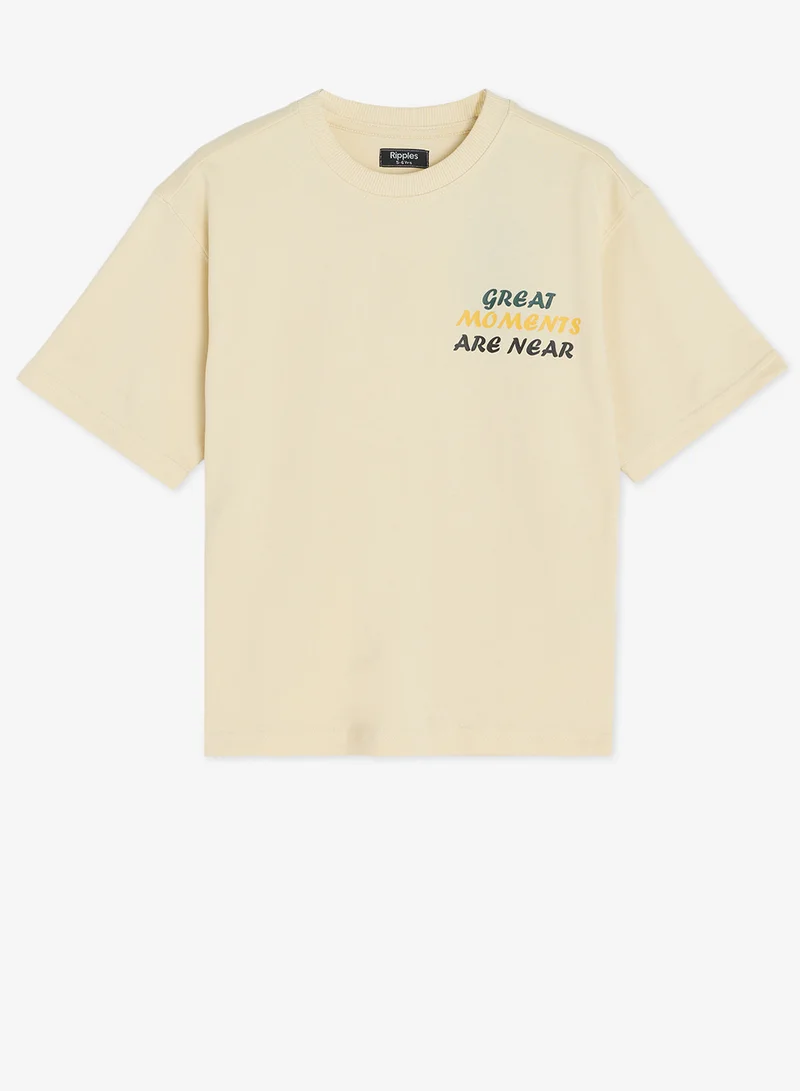 ريبلز مع نمشي Boys Drop Shoulder T-shirt & Shorts Set