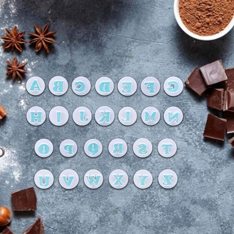 comfrt Fondant Letter Cutters, Letters Chocolate Cake Mold for Baking Decoration (Uppercase Letter) - Image 3