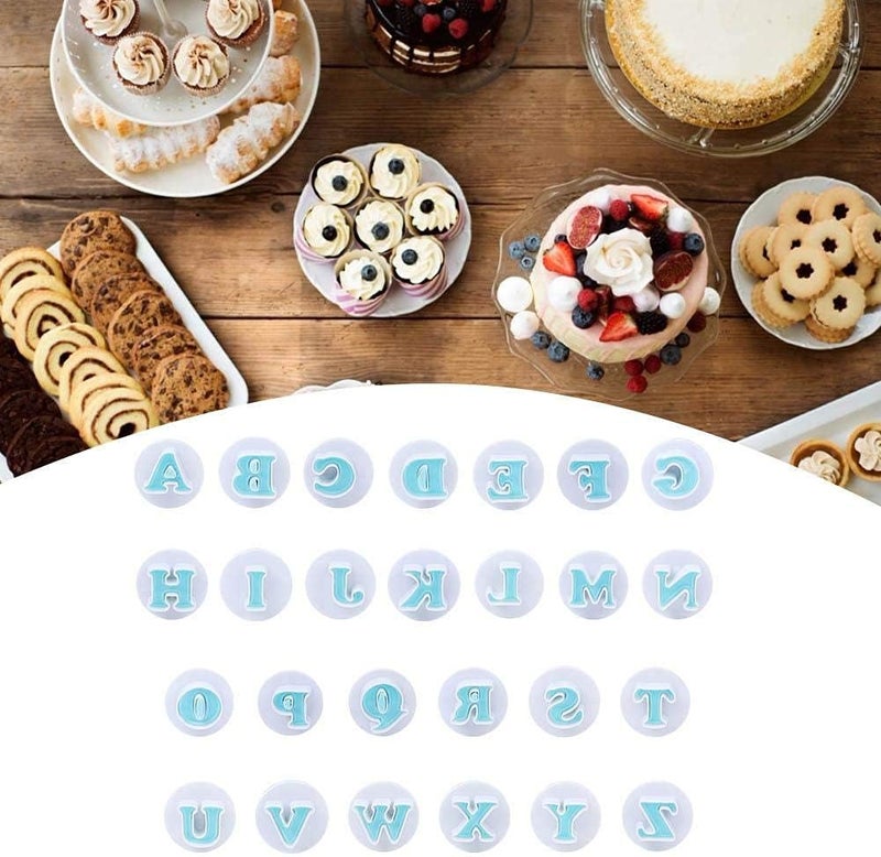 comfrt Fondant Letter Cutters, Letters Chocolate Cake Mold for Baking Decoration (Uppercase Letter) - Image 2
