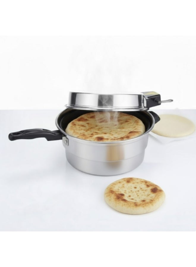 AMM 28cm Mini Electric Khameer Bread Maker – 1000W Fast Heat, Aluminum Non-Stick Plate | Perfect for Pita, Mini Pizza & Homemade Bread - Image 4