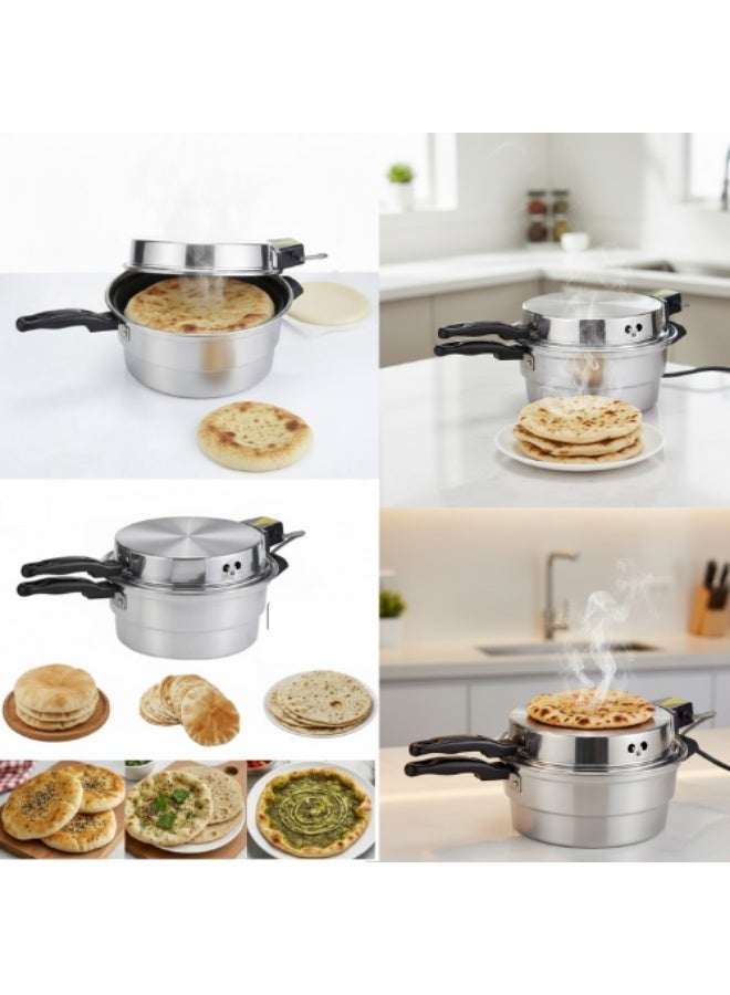 AMM 28cm Mini Electric Khameer Bread Maker – 1000W Fast Heat, Aluminum Non-Stick Plate | Perfect for Pita, Mini Pizza & Homemade Bread - Image 3