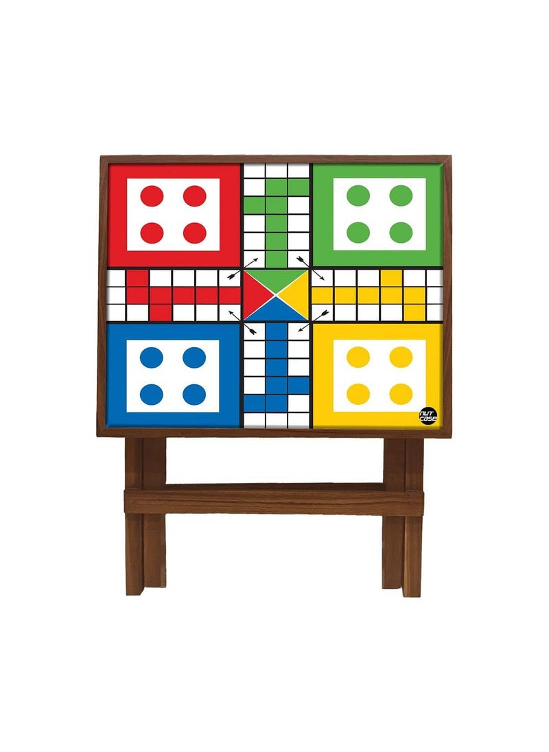 Nutcase Nutcase Ludo Table Folding Teak Wood Side Table Wooden Bedside Baby Nursery Furniture  - Image 4
