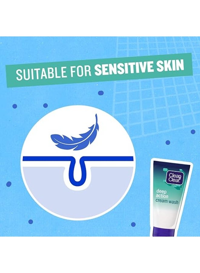 Clean & Clear Deep Action Cream Wash 150 Ml - Image 5