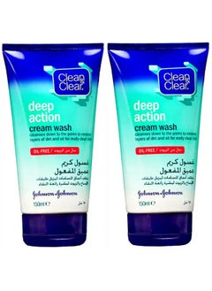 Clean & Clear Deep Action Cream Wash 150 Ml  - Image 1