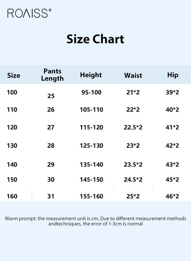 رويس شورت جينز صيفي للبنات مزين باللآلئ والجيوب المزخرفة، بنطلون قصير بخصر مرن مستقيم الساق، شورت جينز أنيق متعدد الاستخدامات للبنات، مناسب للارتداء اليومي والمناسبات الأخرى - Image 5