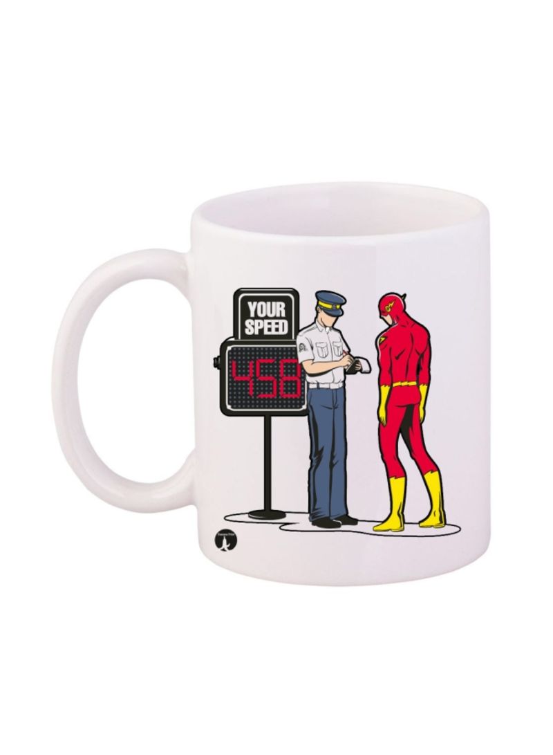 Your Speed Printed Coffee Mug White/Red/Blue 12ounce