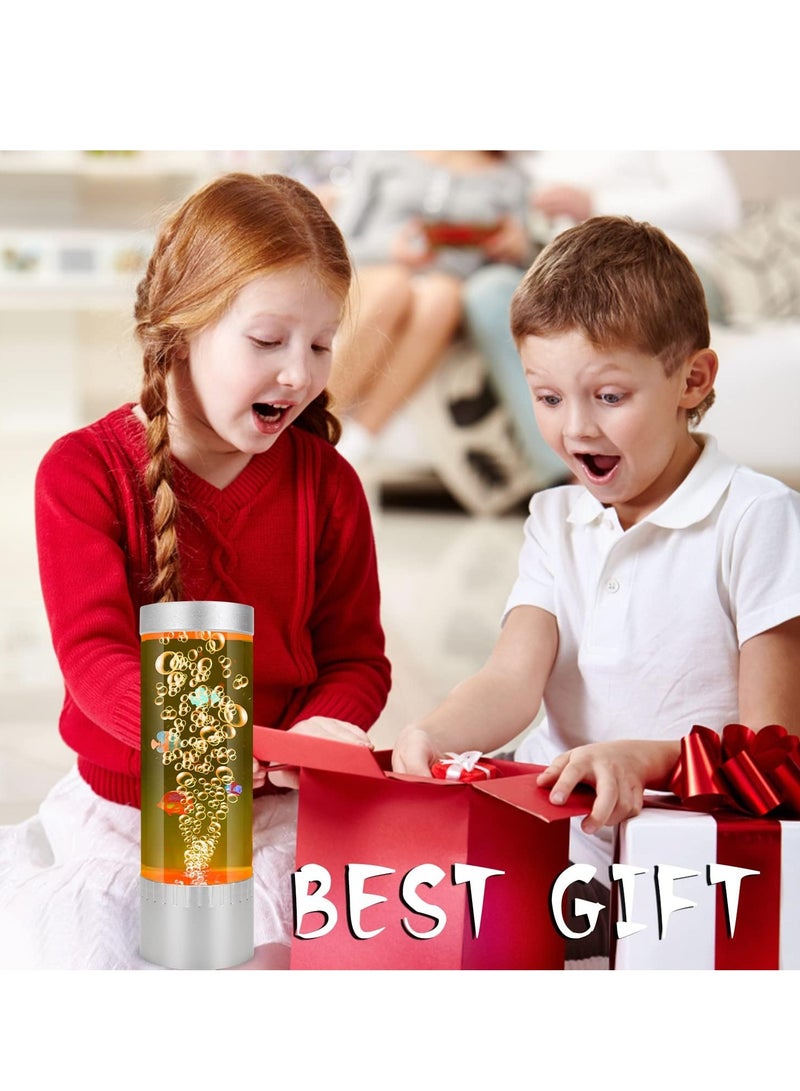 Bubble Fish Lamp Sensory Bubble Tube Lamp Artificial Fish Tank with Moving Fish to Light Up Your Life Like a Lamp - Image 3