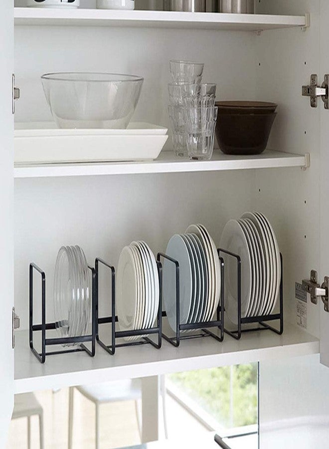MINGFANITY 2PCS Plate Holders Organizer, Metal Dish Storage Dying Display Rack for Cabinet, Counter and Cupboard - Black - Image 4