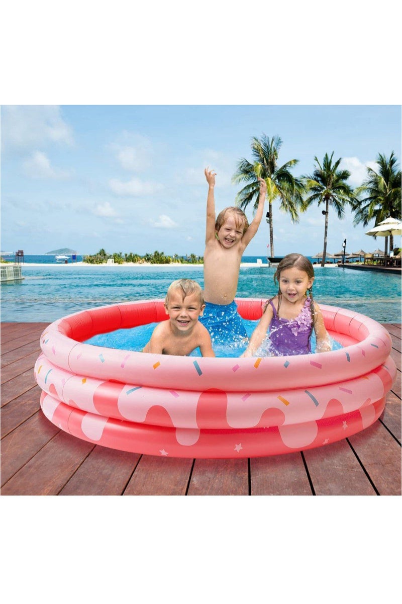 Inflatable pool for children 🎀💦  * Cute and attractive design in a cheerful pink color * Safe and comfortable thanks to the inflated base * Perfect for the garden, beach, or even indoors. Large 120 cm * Suitable for children aged 3 and up * A fun and useful option for summer entertainment ☀️👶🏻 - Image 1