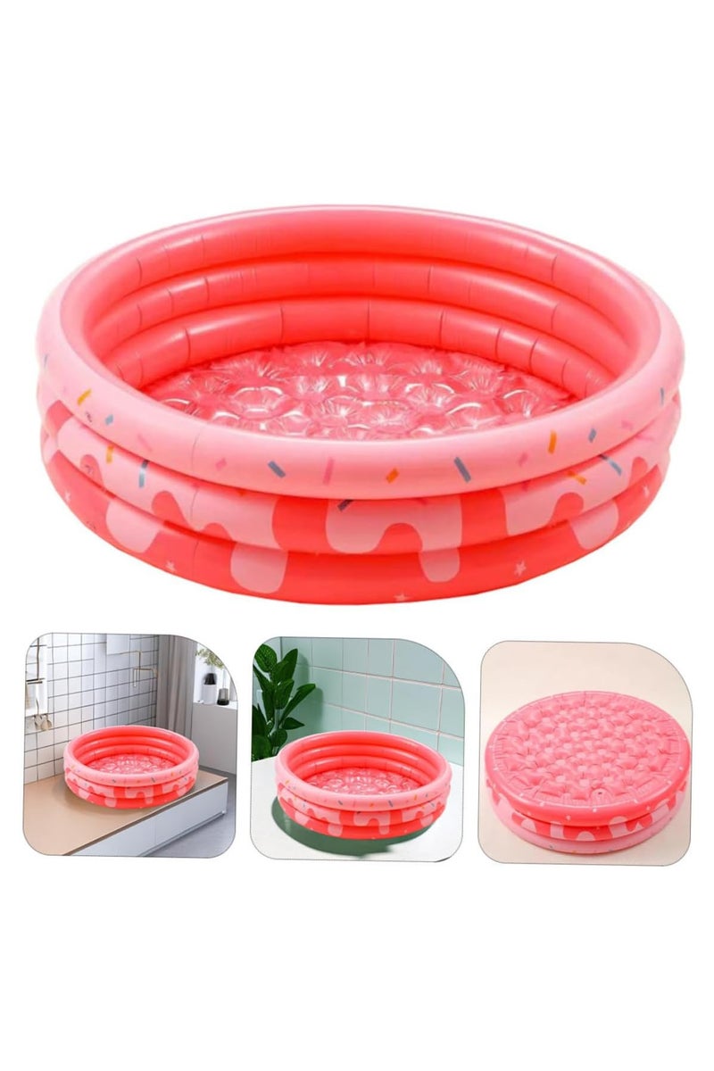 Inflatable pool for children 🎀💦  * Cute and attractive design in a cheerful pink color * Safe and comfortable thanks to the inflated base * Perfect for the garden, beach, or even indoors. Large 120 cm * Suitable for children aged 3 and up * A fun and useful option for summer entertainment ☀️👶🏻 - Image 4