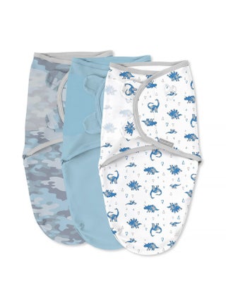 SwaddleMe by Ingenuity Original Swaddle, 100% Cotton, Improves Sleep & Calms Startle Reflex, 0-3 Months, 3-Pack - Dino Mite - pzsku/ZC0E20825C0BF22566347Z/45/_/1736571140/bc4c36a9-728a-4f90-82c8-9b6657d73f78