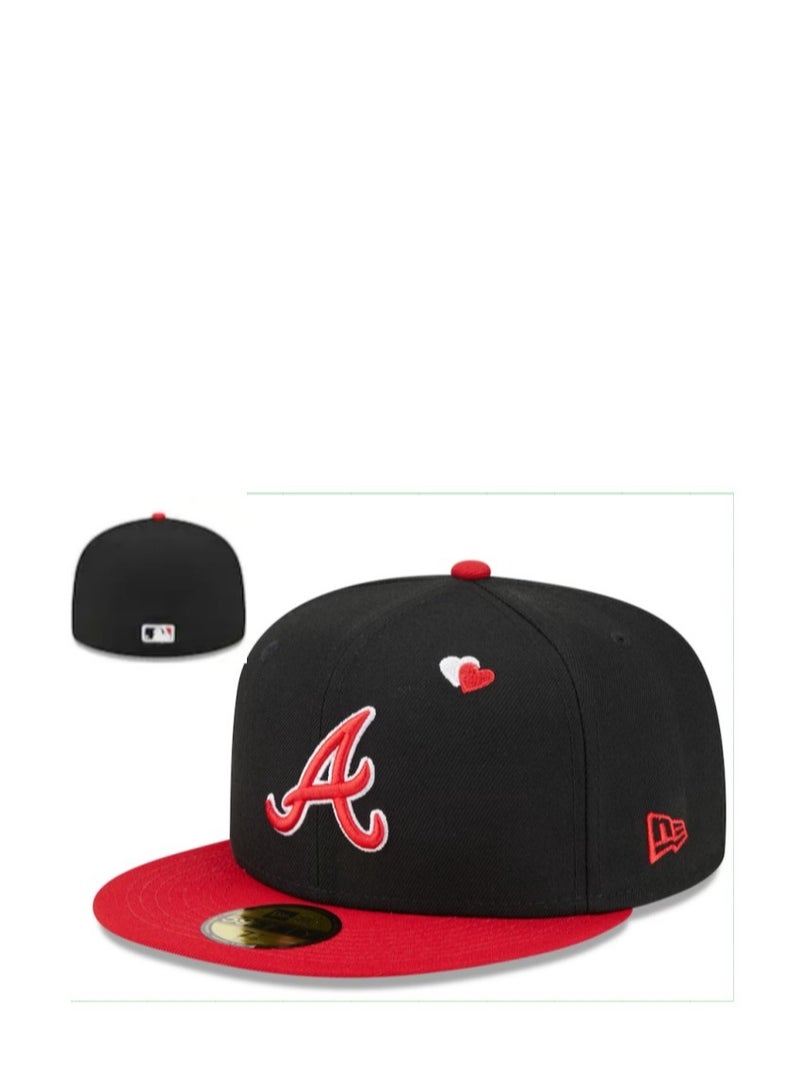NEW york 3D Embroidered Fitted Baseball Team Cap with Closed Back for Sun Protection55.8cm