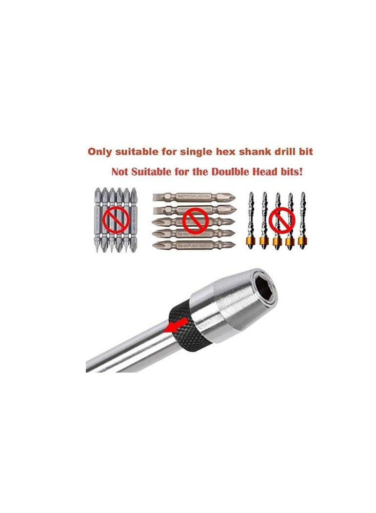 Yakumuz 12 inch Length Quick Release Screwdriver Drill Bit Holder Extension Bar, Yakumuz 1/4" Hex Shank Quick Change Extension Rod Socket for Screws Nuts Drill Hand-held Driver - Image 5