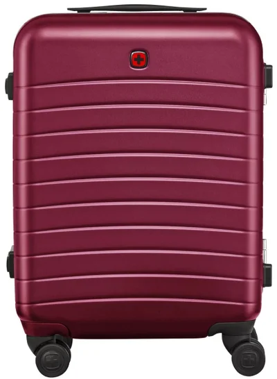 Wenger Rayl PC 55 Cm Hardside 4-Double Wheeled Non-Expandable Cabin Luggage Trolley - Burgundy