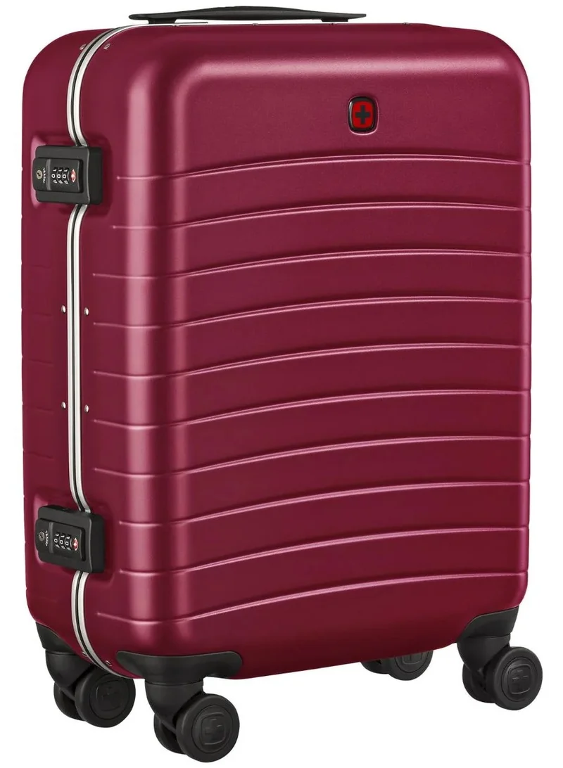 Wenger Rayl PC 55 Cm Hardside 4-Double Wheeled Non-Expandable Cabin Luggage Trolley - Burgundy