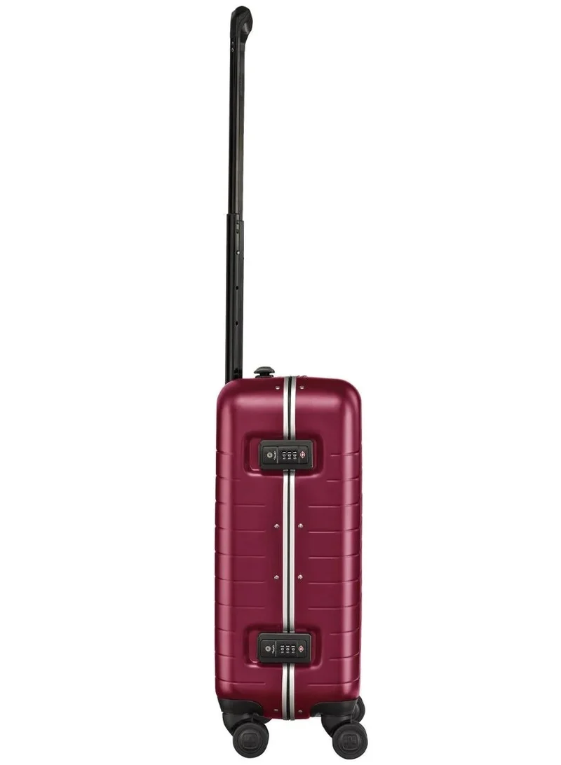 Wenger Rayl PC 55 Cm Hardside 4-Double Wheeled Non-Expandable Cabin Luggage Trolley - Burgundy