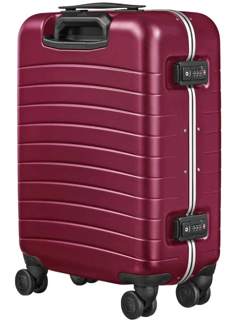 Wenger Rayl PC 55 Cm Hardside 4-Double Wheeled Non-Expandable Cabin Luggage Trolley - Burgundy