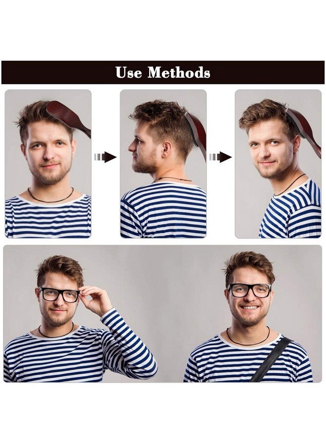 Ejoyous فرشاة شعر مموجة من شعيرات الخنزير مع مقبض من خشب الزان البني فرشاة شعر مجداف للرجال والنساء طويل قصير سميك رقيق مجعد مموج جاف أو تالف لا مزيد من الشعر 9.5 - Image 5