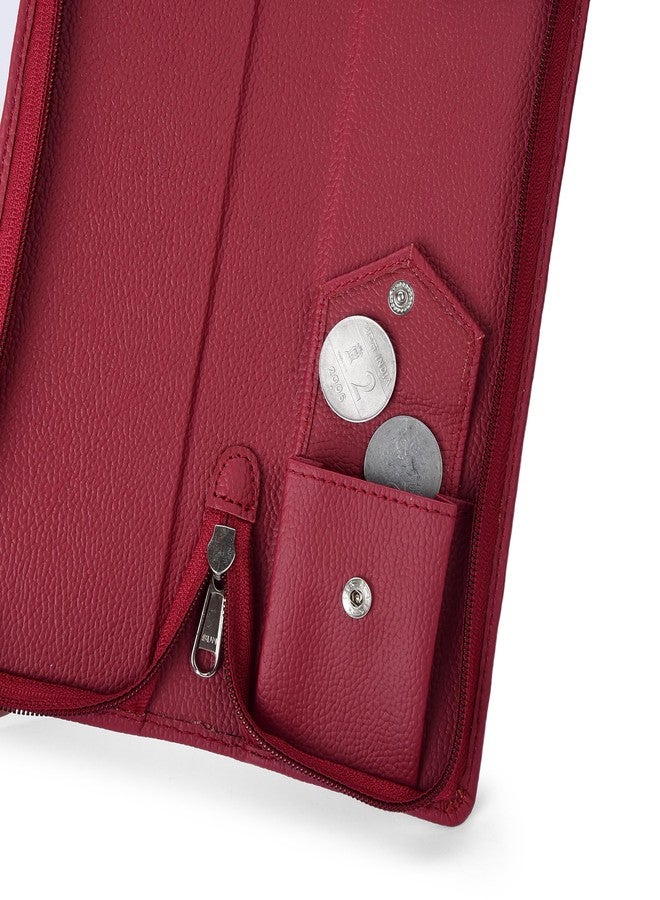 essart Premium PU Leather Key Case - Compact Key Holder with 6 Hooks & Zipper Closure Strong PU Leather Locker Key Case with Zip Closure - Image 5
