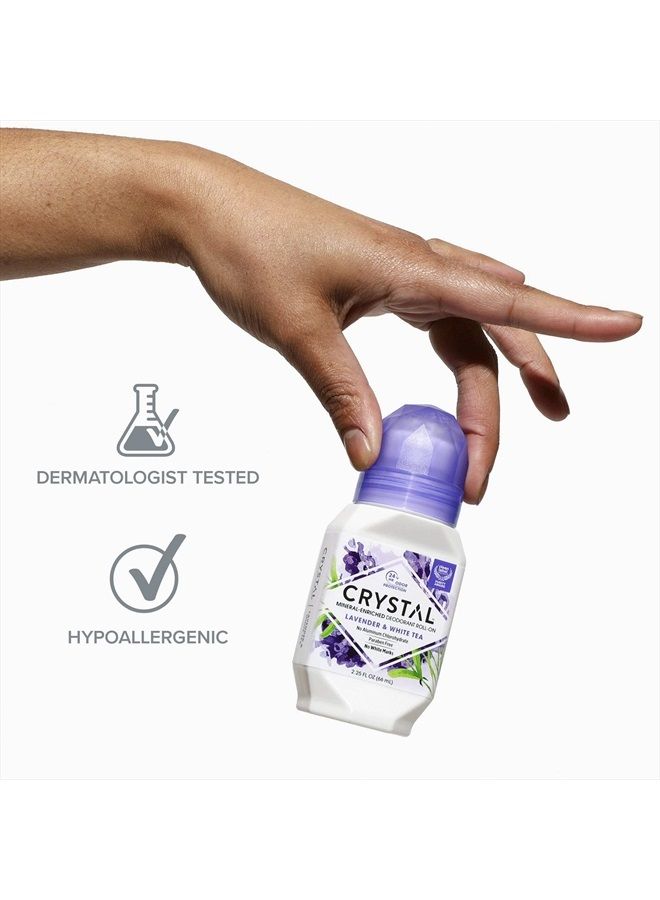 CRYSTAL Deodorant Crystal Mineral Deodorant Roll-On, Lavender & White Tea, Purple, 2.25 Fl Oz - Image 4