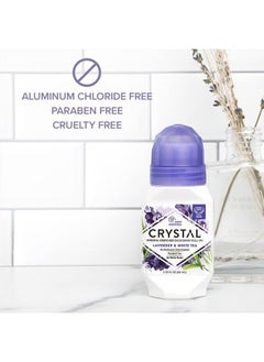 CRYSTAL Deodorant Crystal Mineral Deodorant Roll-On, Lavender & White Tea, Purple, 2.25 Fl Oz  - Image 3