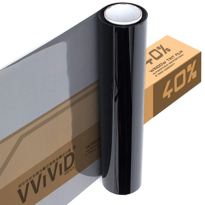 Complete Car Window Wrap 40 Medium Dark Tint Glass Vinyl Film 30 Inch x 60 Inch 4roll Pack 2 Full Cars