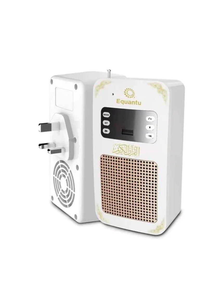 Equantu - Smart Wall Plug Quran Speaker With Remote Control With Bluetooth And App Control Smart Quran Speaker 16 Language With Led Light Support Function Radio, USB And SD Card - Image 1