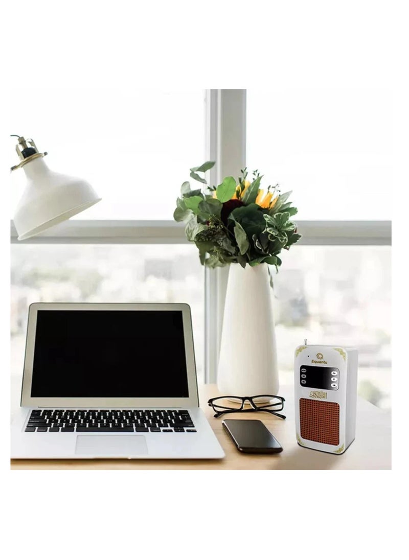 Equantu - Smart Wall Plug Quran Speaker With Remote Control With Bluetooth And App Control Smart Quran Speaker 16 Language With Led Light Support Function Radio, USB And SD Card - Image 1