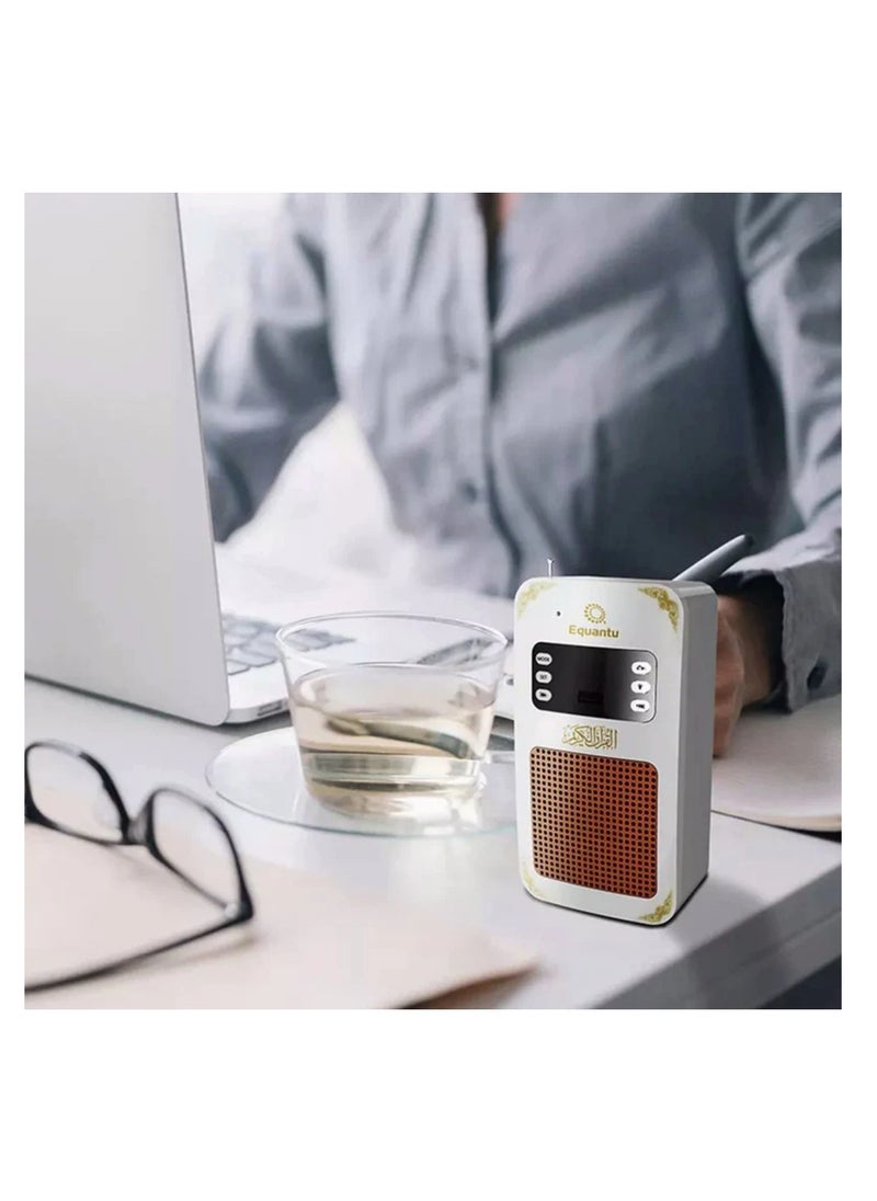 Equantu - Smart Wall Plug Quran Speaker With Remote Control With Bluetooth And App Control Smart Quran Speaker 16 Language With Led Light Support Function Radio, USB And SD Card - Image 1