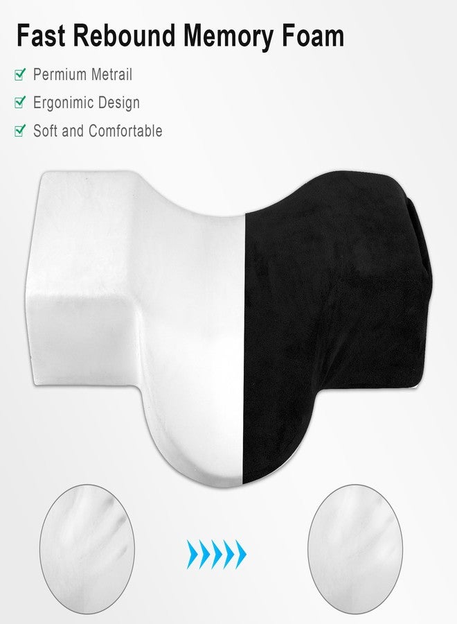 IMENE Lash Pillow for Eyelash Extensions- Memory Foam Lash Pillow with Neck and Back Support, Large Ergonomic lash Bed Pillow with Velvet Pillowcase and Lash Organizer Pockets - Image 3