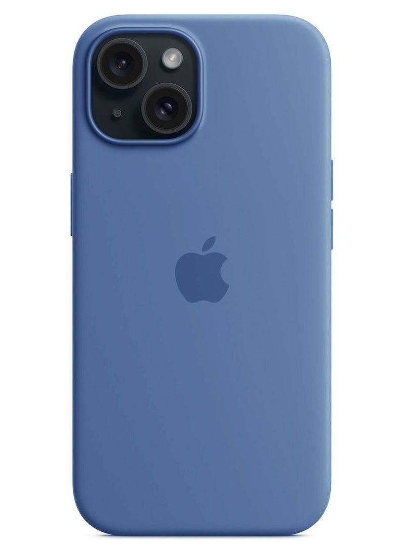 ميدا جراب سيليكون لموبايل ايفون 15 - 6.1 انش حماية كامل الجسم بملمس ناعم حريري غطاء مضاد للصدمات - Image 1