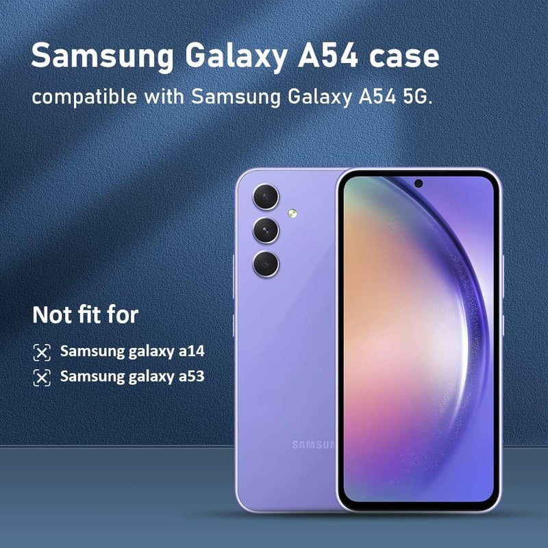 Nishtech غطاء خلفي هجين شفاف فائق الجودة لهاتف سامسونج جالاكسي A54 5G مع حماية للكاميرا - Image 2