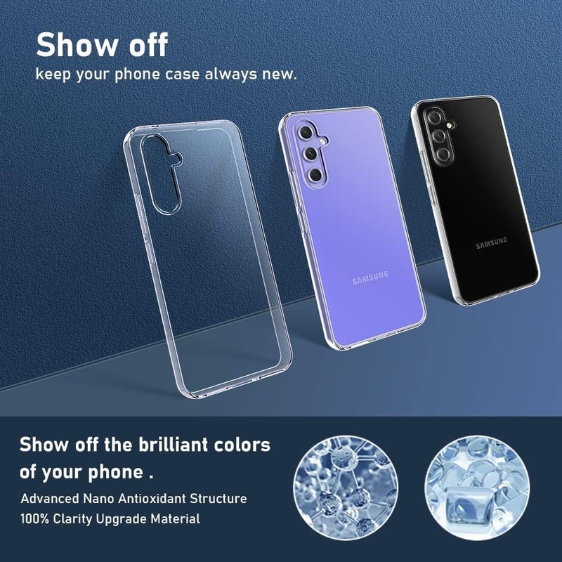 Nishtech غطاء خلفي هجين شفاف فائق الجودة لهاتف سامسونج جالاكسي A54 5G مع حماية للكاميرا - Image 4