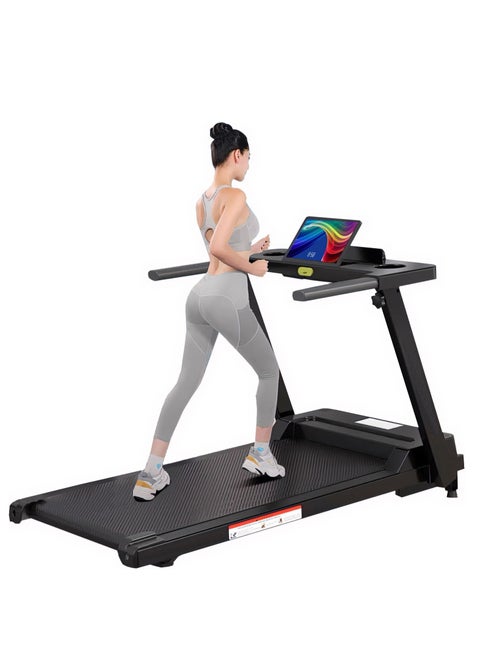 Folding Treadmill Foldable Home Fitness Equipment with LCD for Walking and Running Cardio Exercise Machine Preset and Adjustable Programs Store Under Bed or Sofa