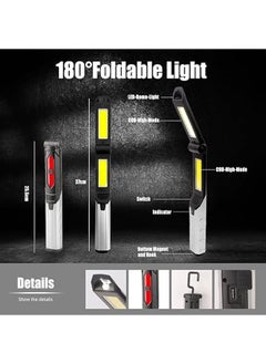 General LED Workshop Light Battery, Work Light with Hook and Magnet, 180° Foldable Work Light for Car Repair, Workshop, Camping  - Image 2