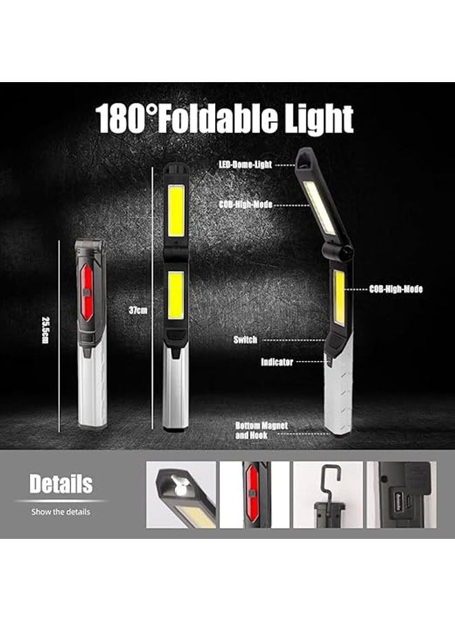 general LED Workshop Light Battery, Work Light with Hook and Magnet, 180° Foldable Work Light for Car Repair, Workshop, Camping - Image 2