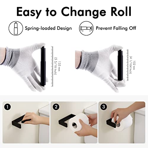 KES Toilet Paper Holder Bathroom Tissue Paper Roll Holder Spring Loaded Stainless Steel Polished Finish, A23075 - Image 3