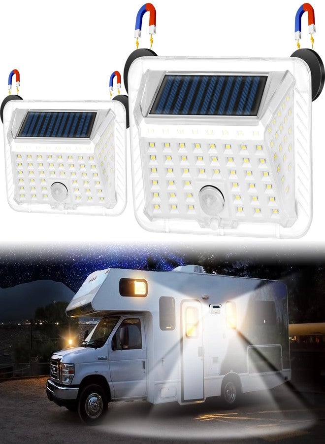 EJYTRVT Magnetic RV Solar Lights with Motion Sensor | Exterior & Outdoor Lighting for Camper, Trailer, 5th Wheel, Truck (2 Pack) - Image 1