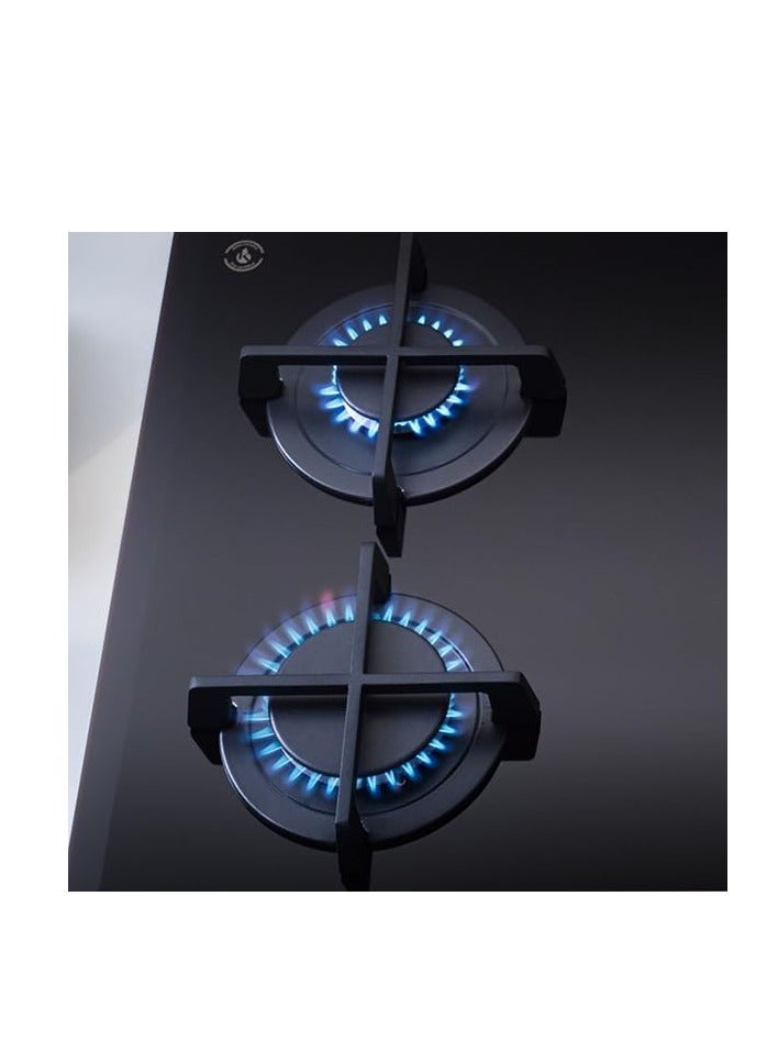 إلبا بوتاجاز غاز 90 سم من البا، 5 شعلات، دعامات مقلاة من الحديد الزهر - سيراميك أسود - موديل ELIO 95-545 CG - Image 3