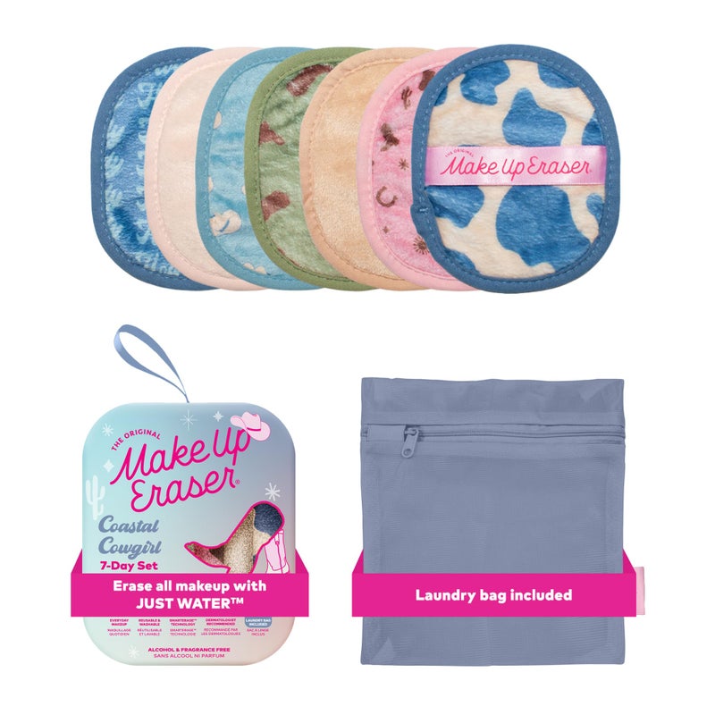 Makeup Eraser The Original MakeUp Eraser 7-Day Set, Erase All Makeup with Just Water, Including Waterproof Mascara, Eyeliner, Foundation, Lipstick, Sunscreen, and More! Coastal Cowgirl, 7ct. - Image 1