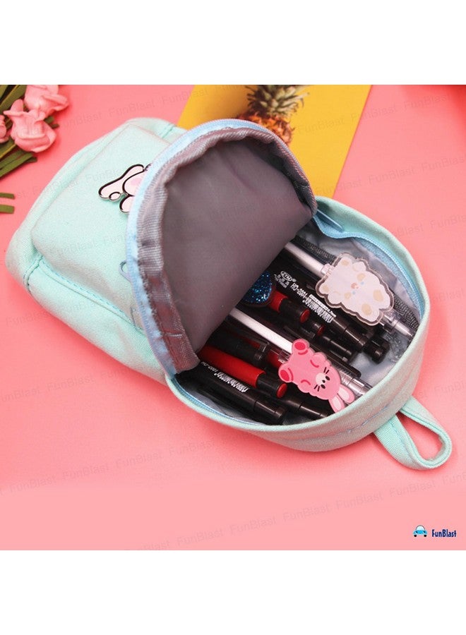 فنبلاست حقيبة أقلام فن بلاست للبنات - حقيبة أقلام كاواي، حقيبة أقلام كبيرة قابلة للتعليق، حقيبة أقلام أنيقة، حقيبة كرتونية لطيفة للأطفال، حقيبة جمالية لطلاب المدارس والجامعات (أخضر) - Image 5